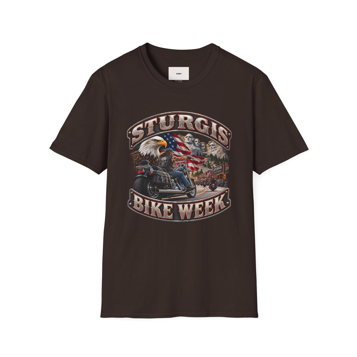 Sturgis Bike Week T-Shirt — American Eagle & Mount Rushmore Motorcycle Tee