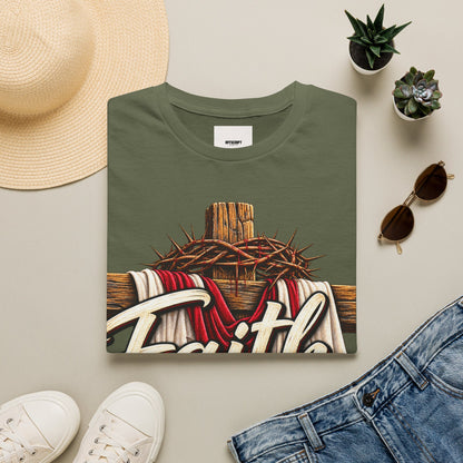 Faith Cross T-Shirt — "Faith Makes All Things Possible" Christian Tee