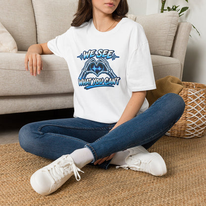 T-Shirt — “We See What You Can’t” Cardiac Tech Heartbeat Design