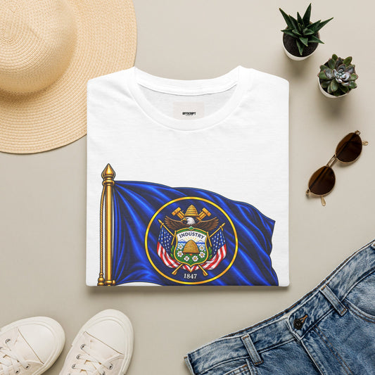 Utah State Flag T-Shirt — 'Utah Industry' Retro Flag Tee