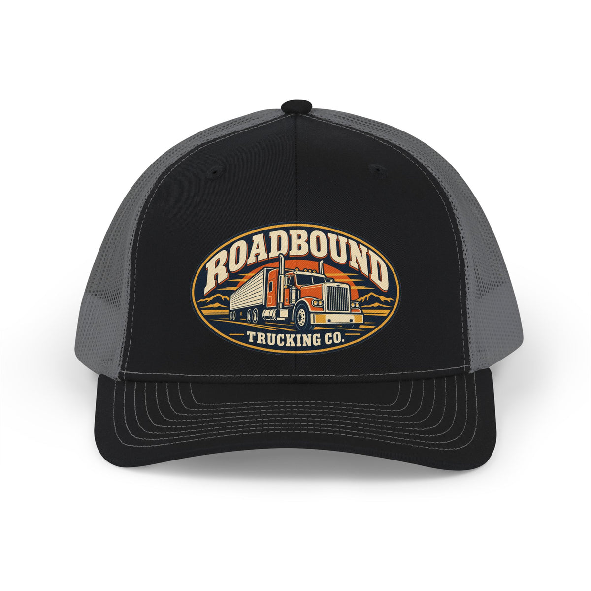 Roadbound Trucking Co. Trucker Cap - Retro Semi Truck Snapback Hat