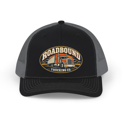 Roadbound Trucking Co. Trucker Cap - Retro Semi Truck Snapback Hat