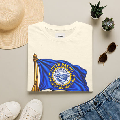 South Dakota Flag T‑Shirt — "Under God the People Rule" State Pride Tee