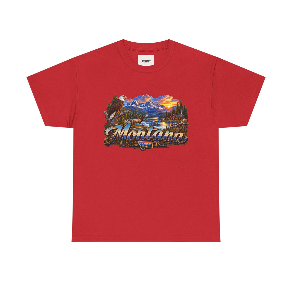 Montana Scenic T-Shirt – Vintage Mountain Lake Graphic Tee