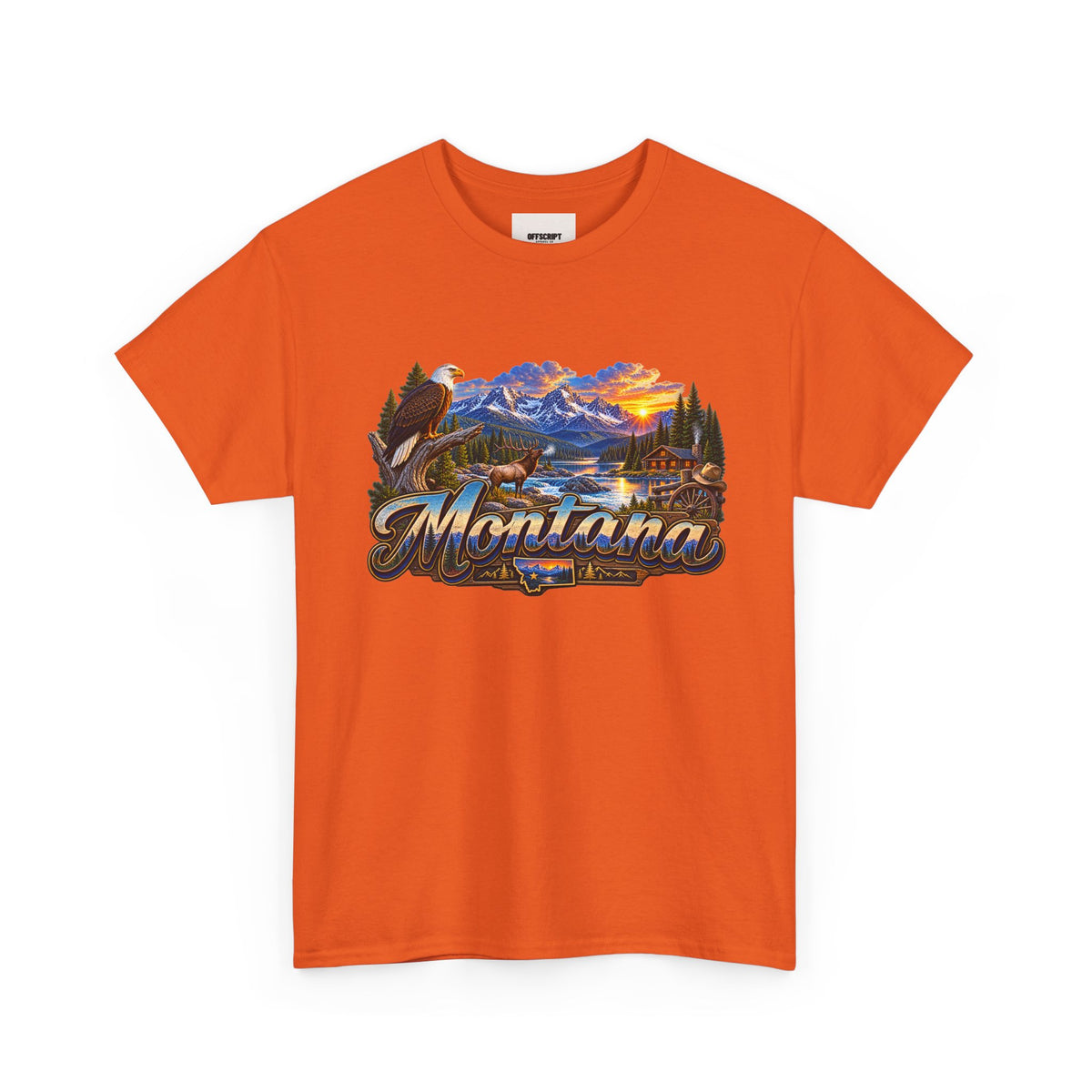 Montana Scenic T-Shirt – Vintage Mountain Lake Graphic Tee