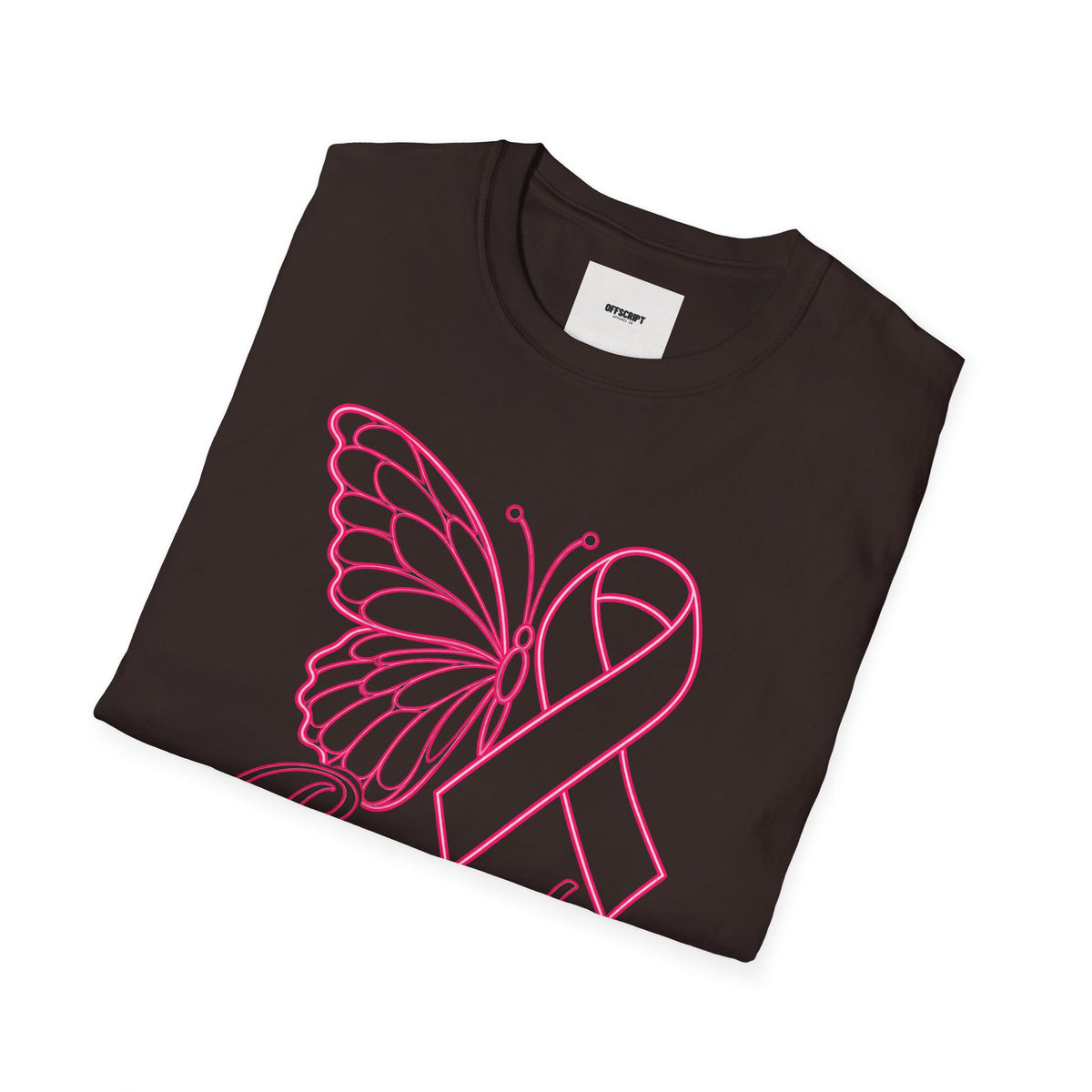 Breast Cancer Awareness Butterfly T-Shirt - Pink Ribbon Support Tee