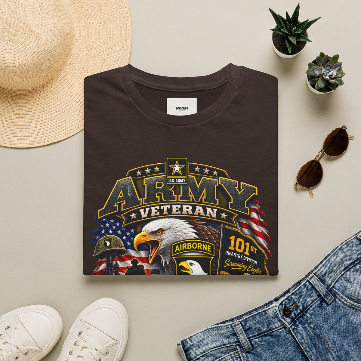 Army Veteran T-Shirt — Patriotic Eagle Airborne Tribute