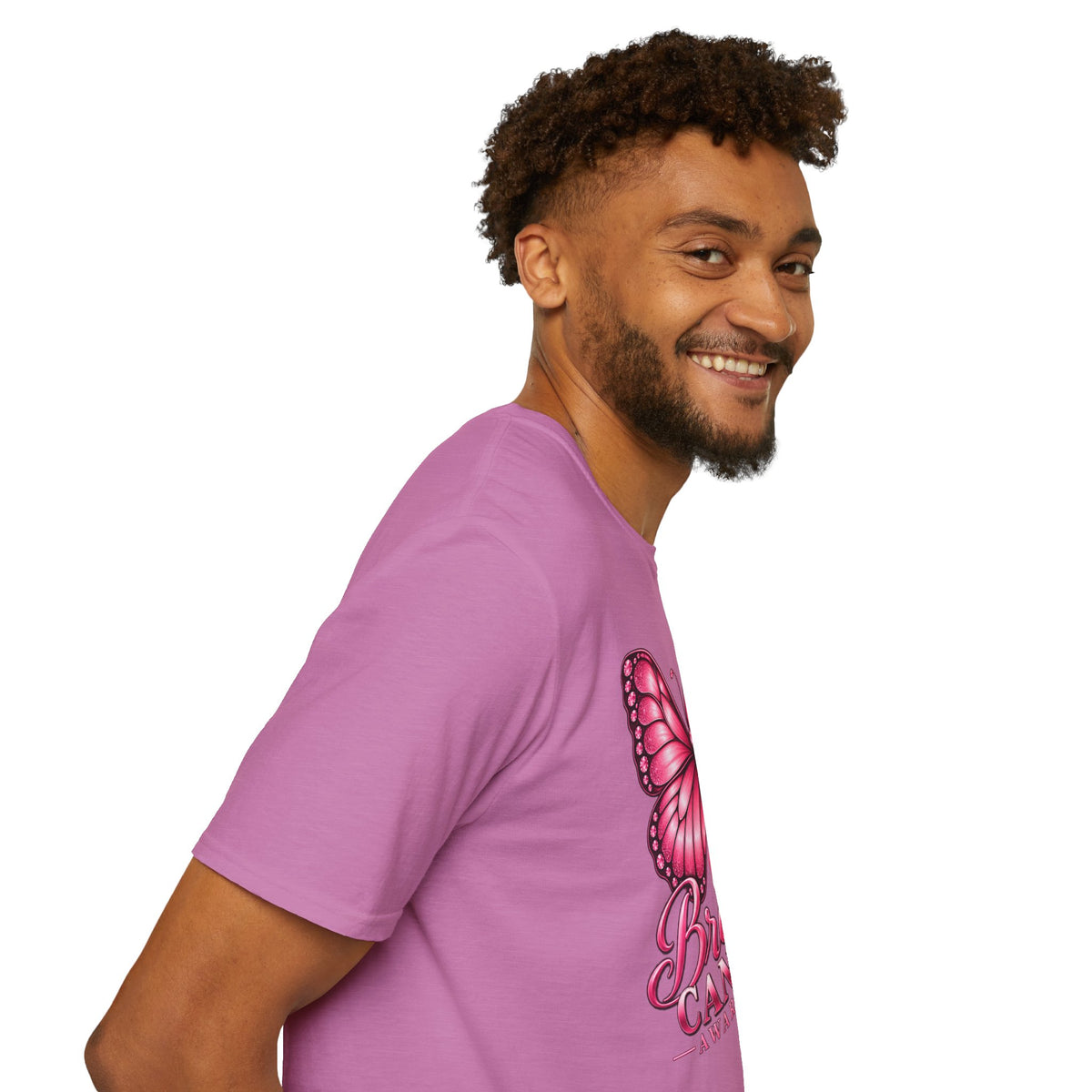 Pink Ribbon Butterfly Breast Cancer Awareness T-Shirt | Support Ribbon Tee