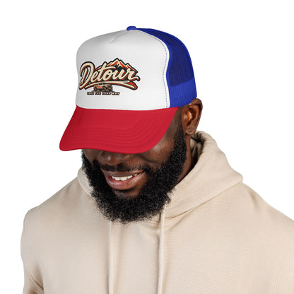 Detour Trucker Hat — Vintage Road Trip Mesh Cap