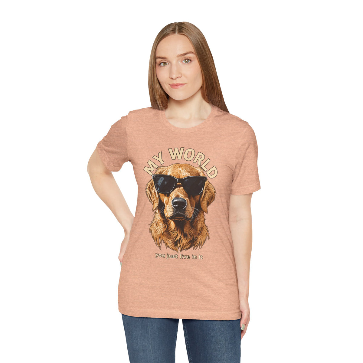 My World Golden Retriever Sunglasses T-Shirt