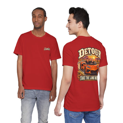 Detour Graphic Tee — 'Detour: Take the Long Way' Vintage Road Trip T‑Shirt