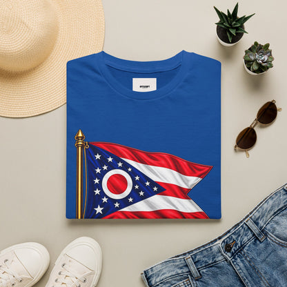 Ohio Flag T-Shirt — "With God All Things Are Possible" Patriotic Tee