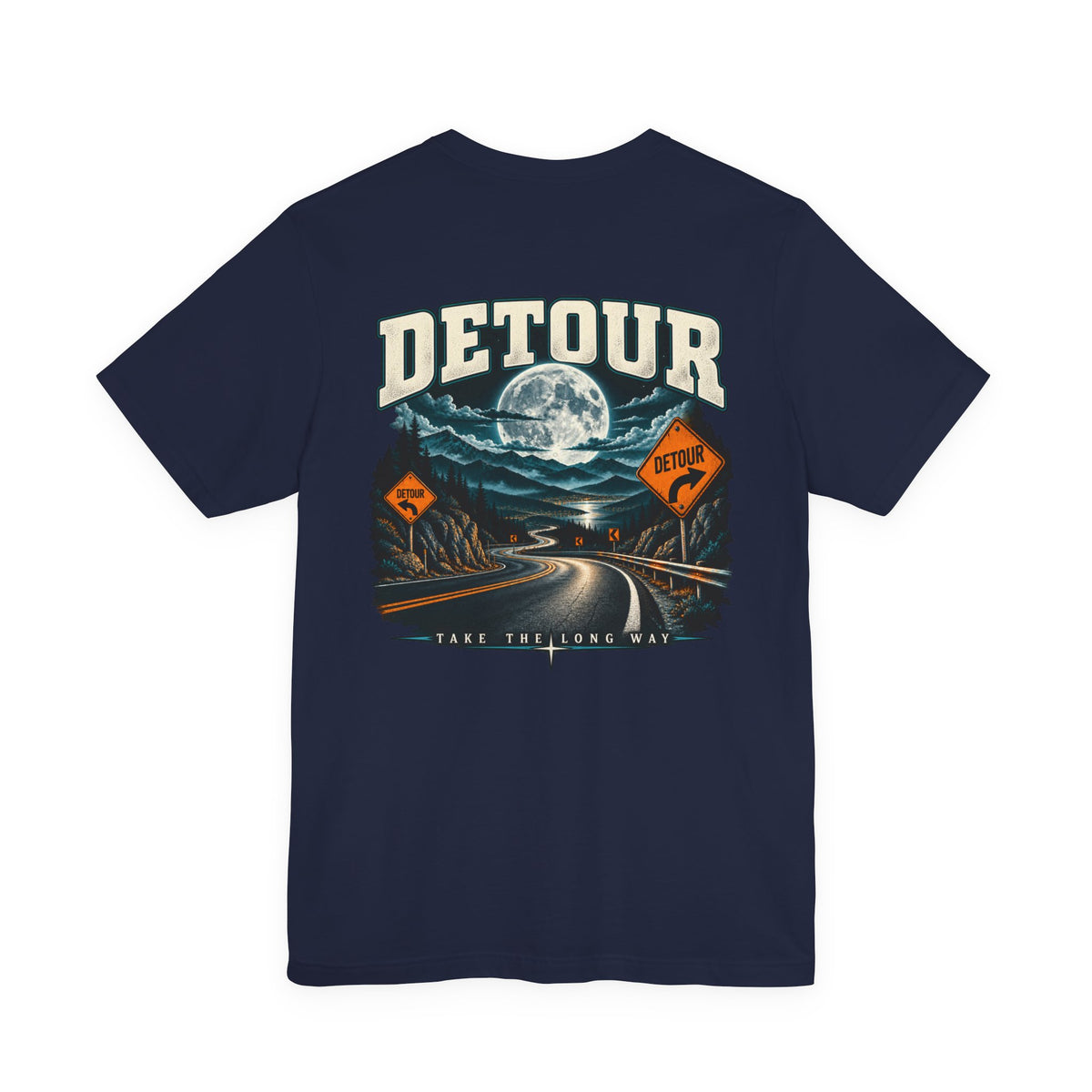 Detour Take the Long Way Road Trip Graphic T-Shirt
