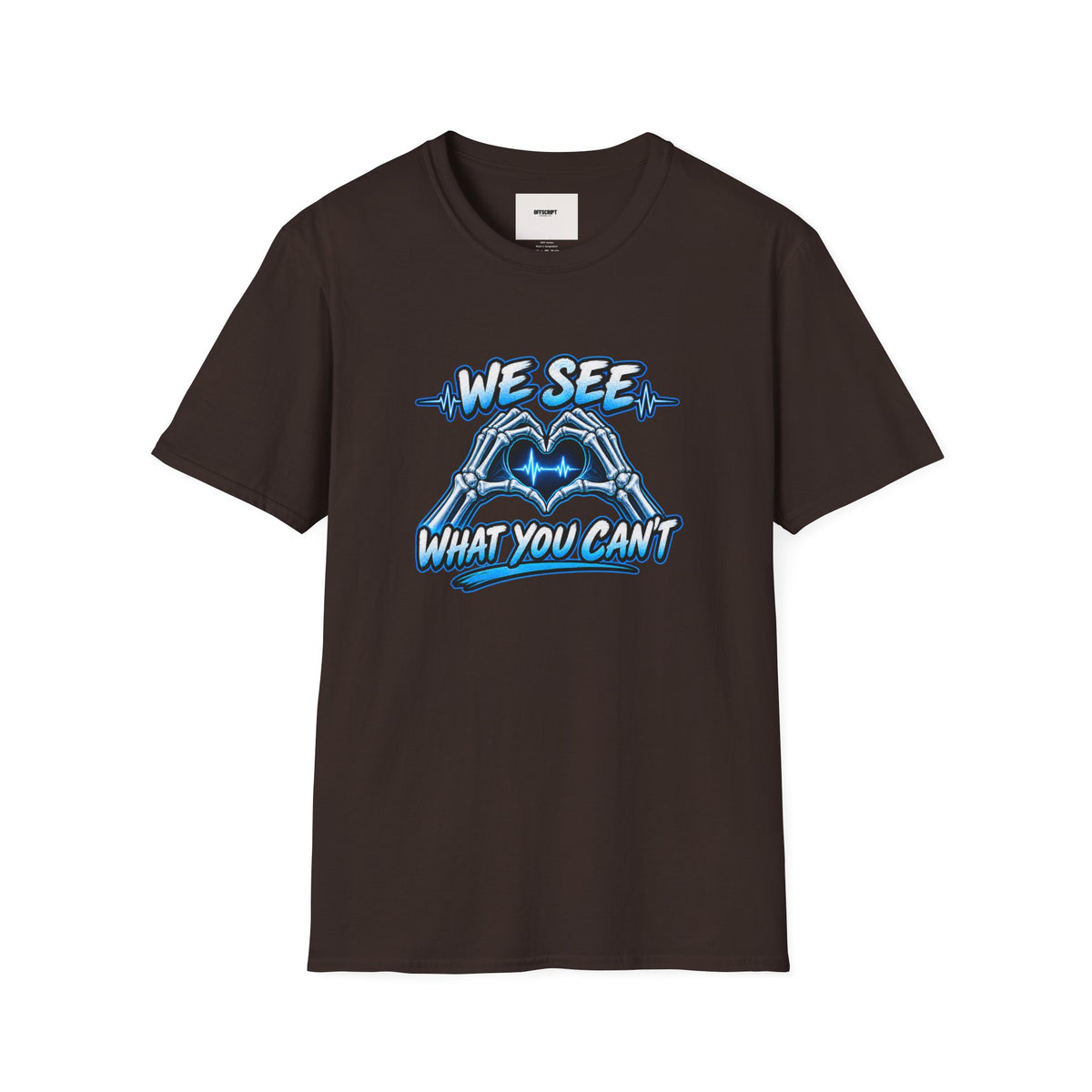 T-Shirt — “We See What You Can’t” Cardiac Tech Heartbeat Design
