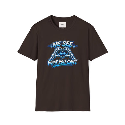 T-Shirt — “We See What You Can’t” Cardiac Tech Heartbeat Design