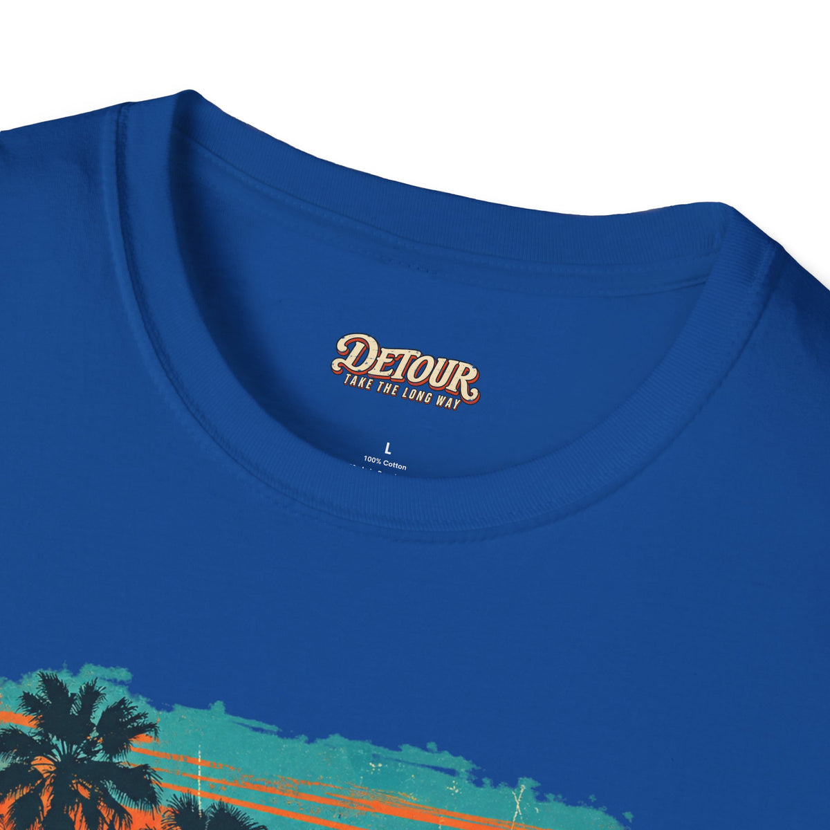 Retro Sunset Van T-Shirt – Tropical Beach Road Trip Graphic