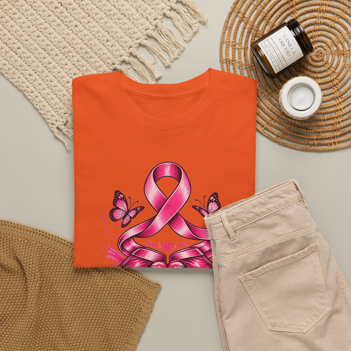 T-Shirt — Her Fight Our Strength Pink Ribbon Breast Cancer Awareness Tee