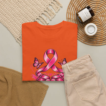 T-Shirt — Her Fight Our Strength Pink Ribbon Breast Cancer Awareness Tee