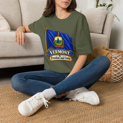 Vermont State Flag T‑Shirt — 'Freedom and Unity' Emblem Tee