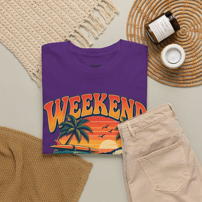 Weekend State of Mind Tee – Retro Surf Van Sunset T-Shirt