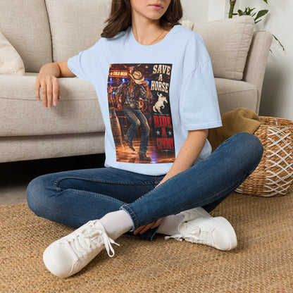Save a Horse Ride a Cowboy T-Shirt — Country Western Cowboy Graphic Tee