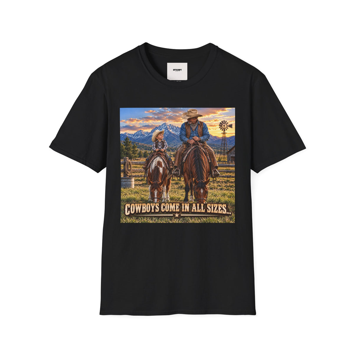 Cowboys Come in All Sizes T-Shirt — Father & Son Cowboy Western Tee