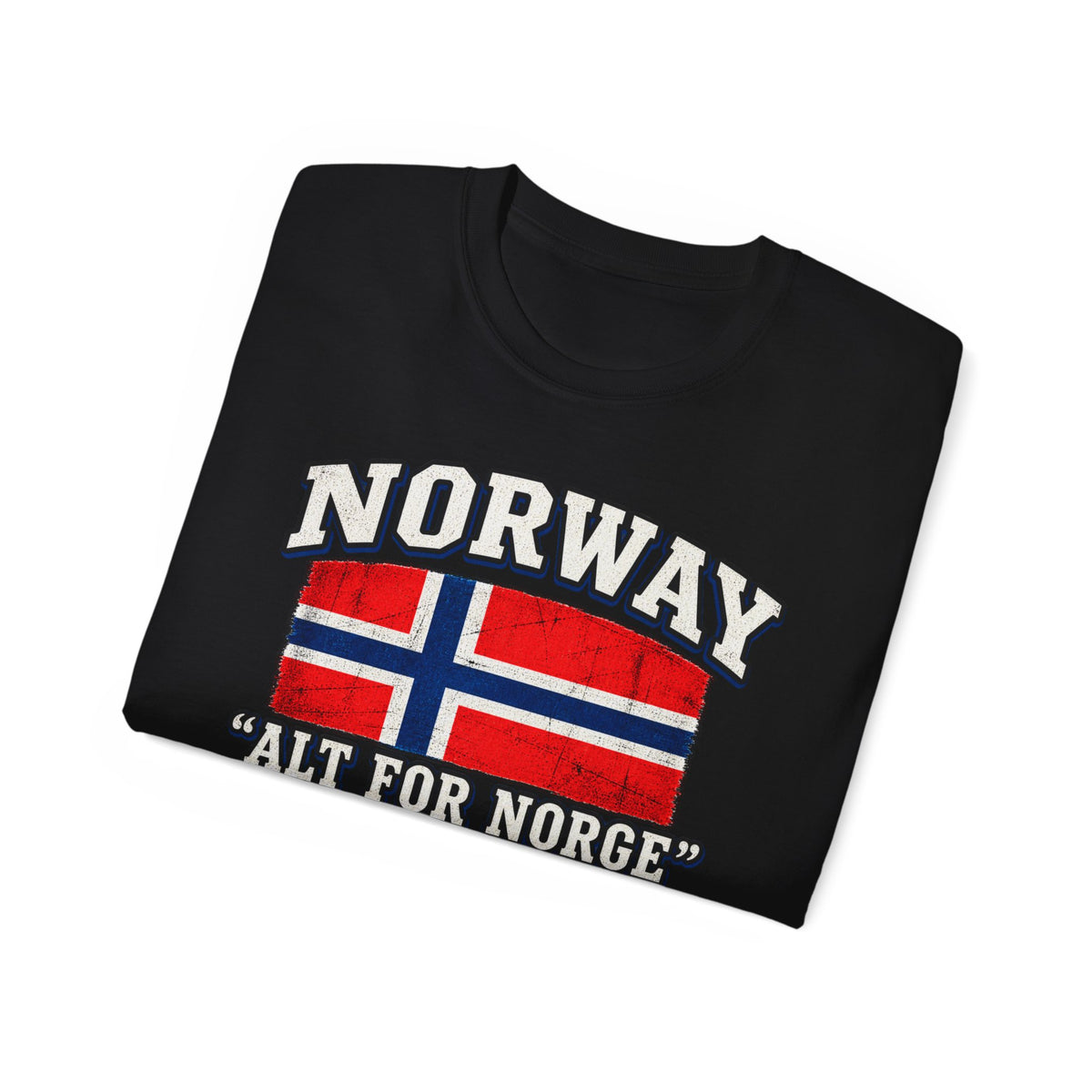 Norway Flag Viking Ship T‑Shirt — "Alt For Norge" Patriotic Tee