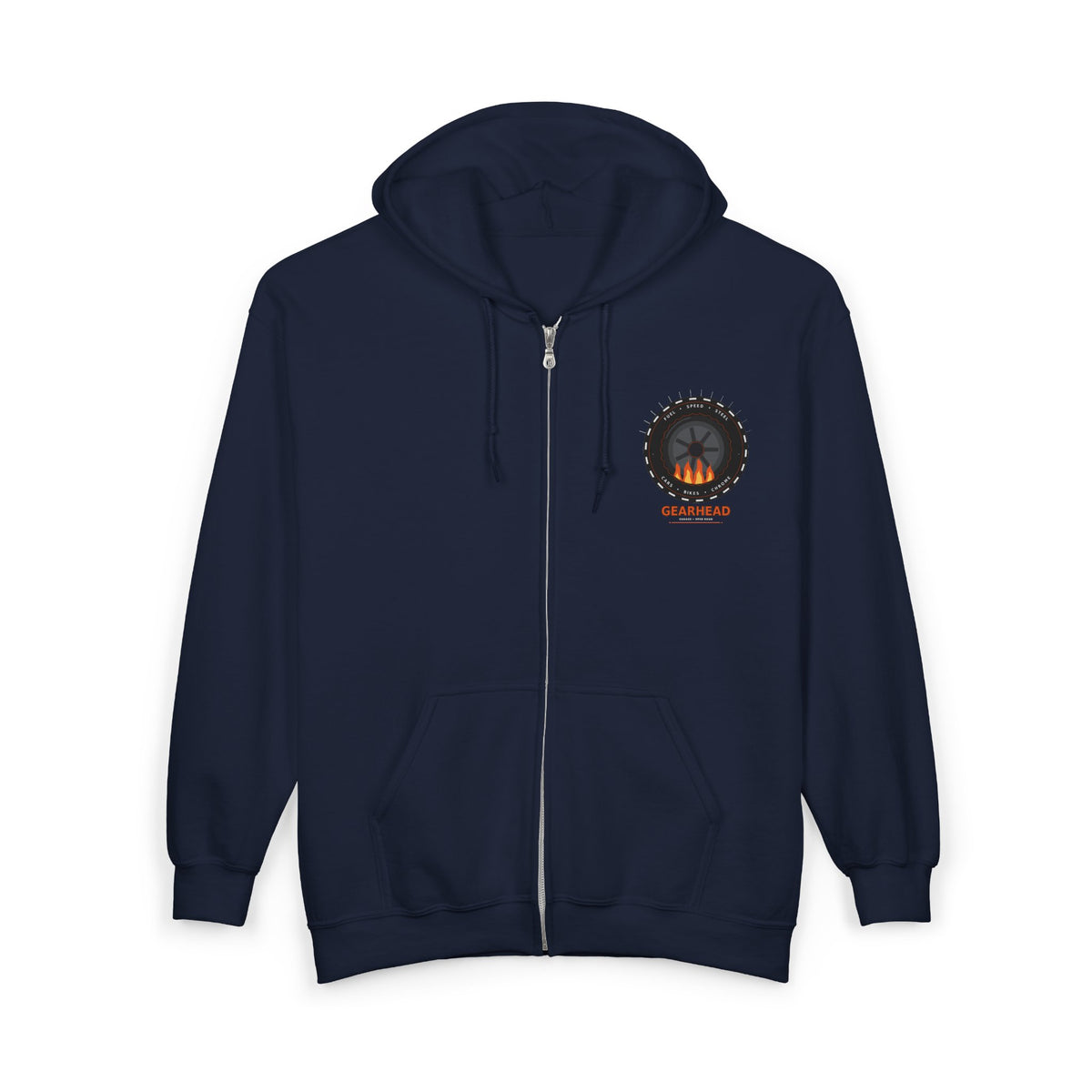 Classic Red Corvette Burnout Zip Hoodie