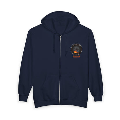 Classic Red Corvette Burnout Zip Hoodie