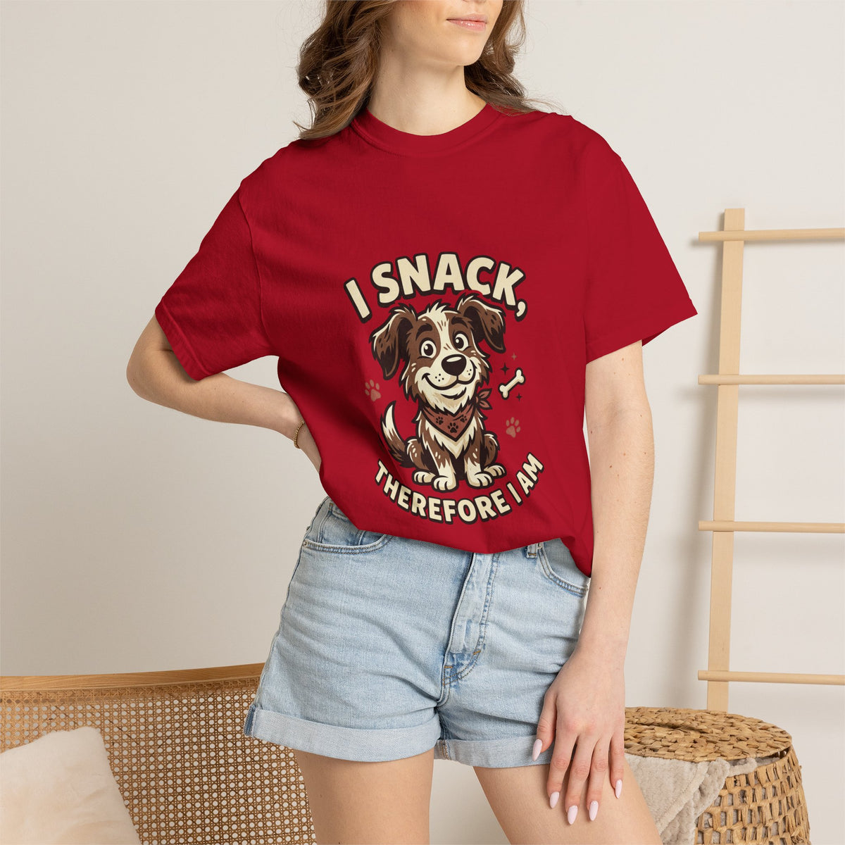I Snack Therefore I Am Dog T-Shirt