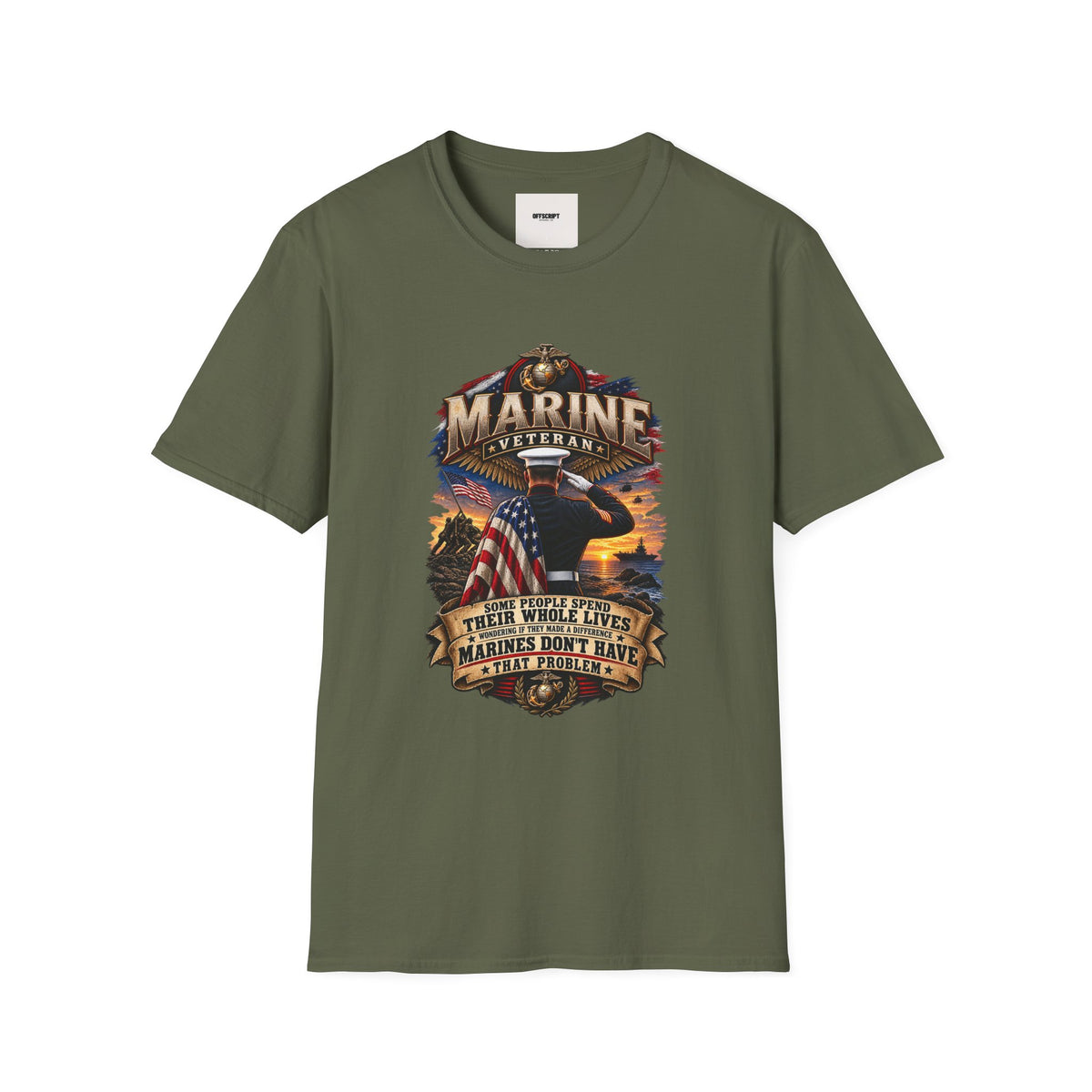 Marine Veteran T-Shirt — Proud USMC Eagle & Flag Tribute Tee