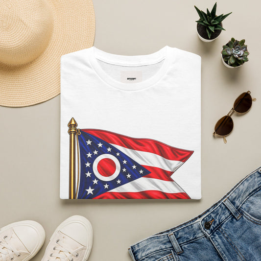 Ohio Flag T-Shirt — "With God All Things Are Possible" Patriotic Tee