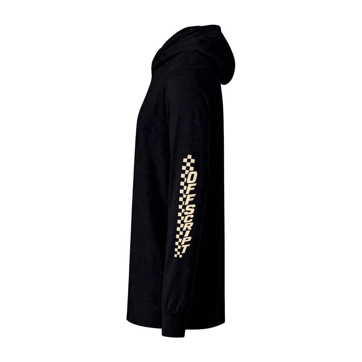 Long Sleeve Hoodie — 'Off Script' Desert Sunset Road Graphic