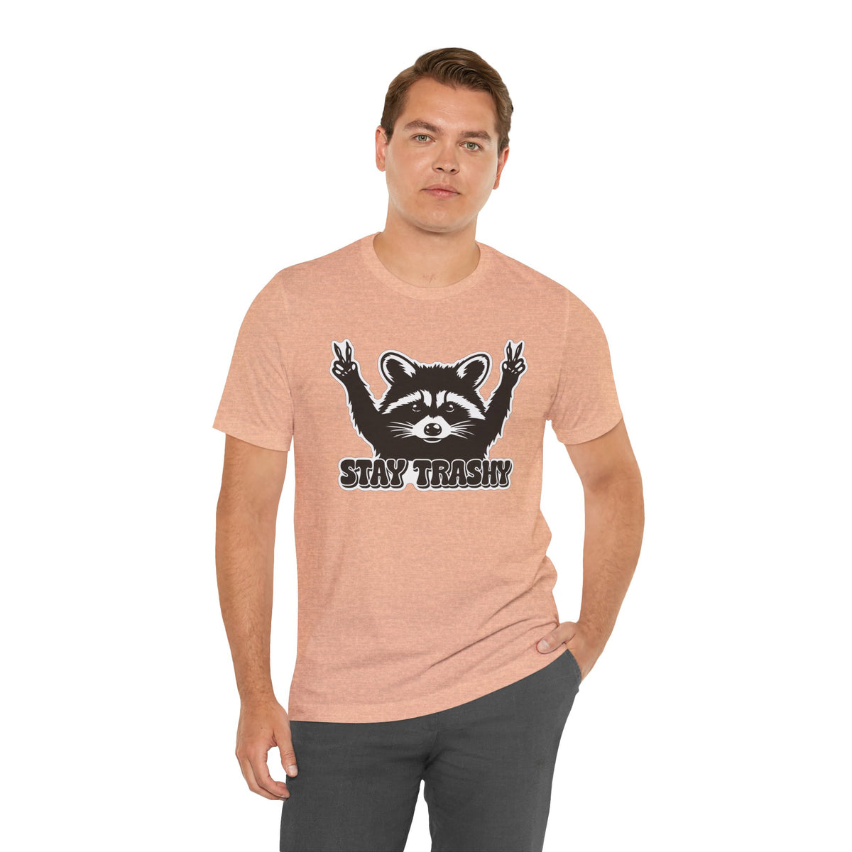Stay Trashy Raccoon Graphic T-Shirt