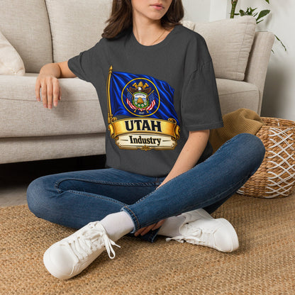 Utah State Flag T-Shirt — 'Utah Industry' Retro Flag Tee