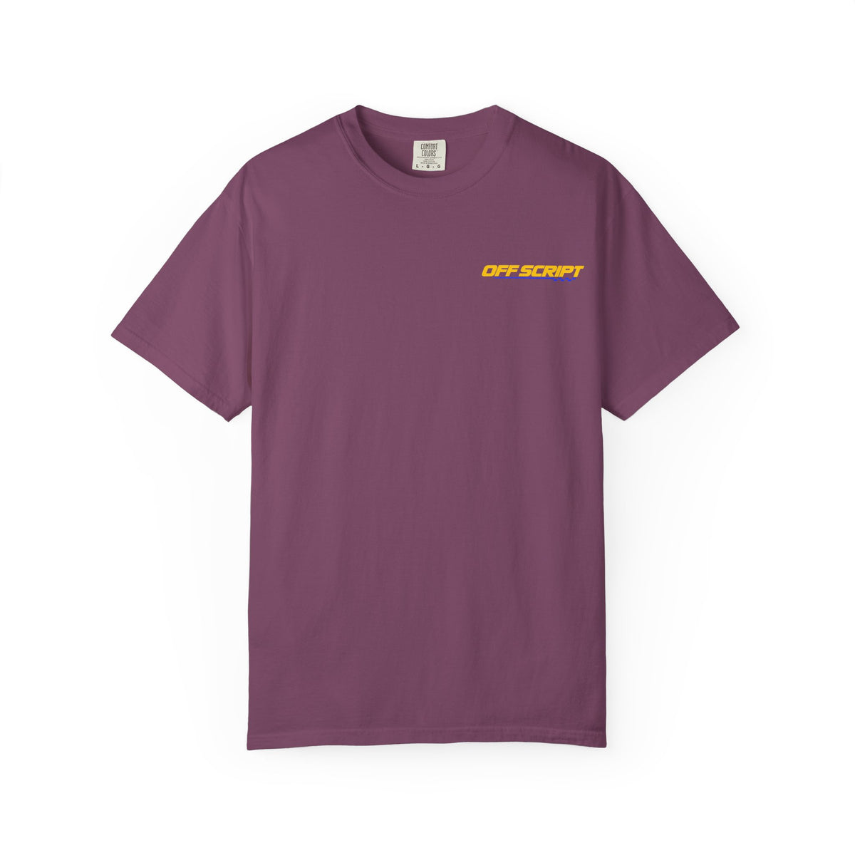 T-Shirt — Off Script Vinyl Graphic Tee: "Make Your Own Plans" Retro Racing Design