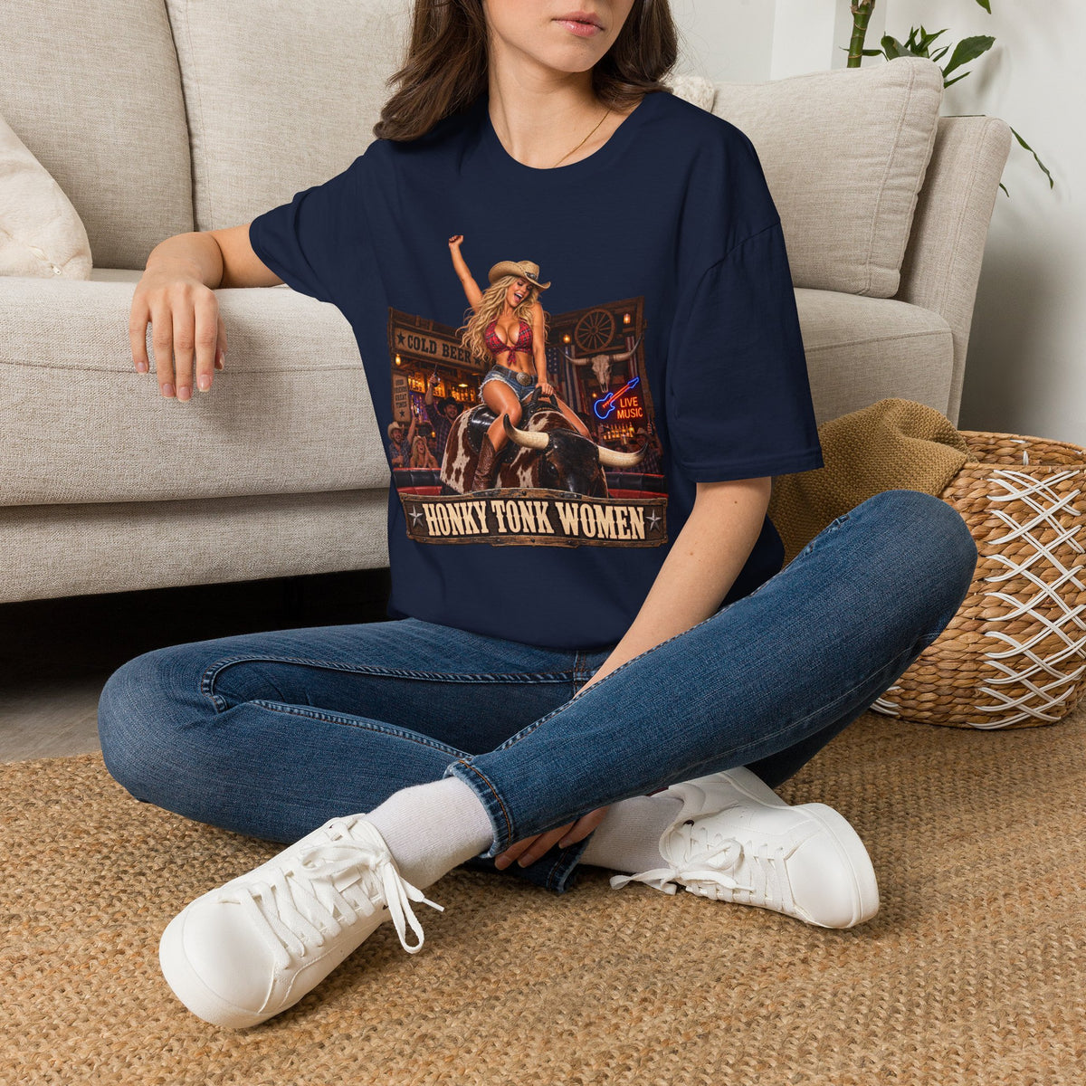 Honky Tonk Women T-Shirt — Retro Cowgirl Rodeo Graphic Tee