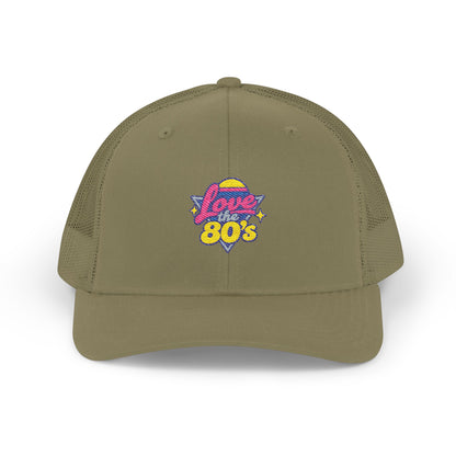 80s Retro Trucker Cap — ‘Love the 80s’ Vintage Neon Snapback