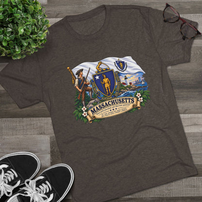 Massachusetts State Flag T‑Shirt — Vintage Coat of Arms Tee
