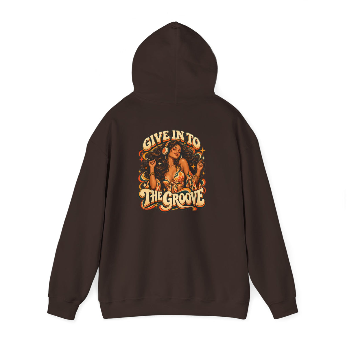 Hoodie — Give Into The Groove Retro Disco Graphic Hoodie