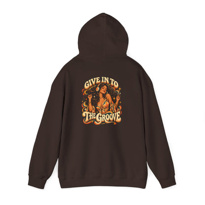 Hoodie — Give Into The Groove Retro Disco Graphic Hoodie