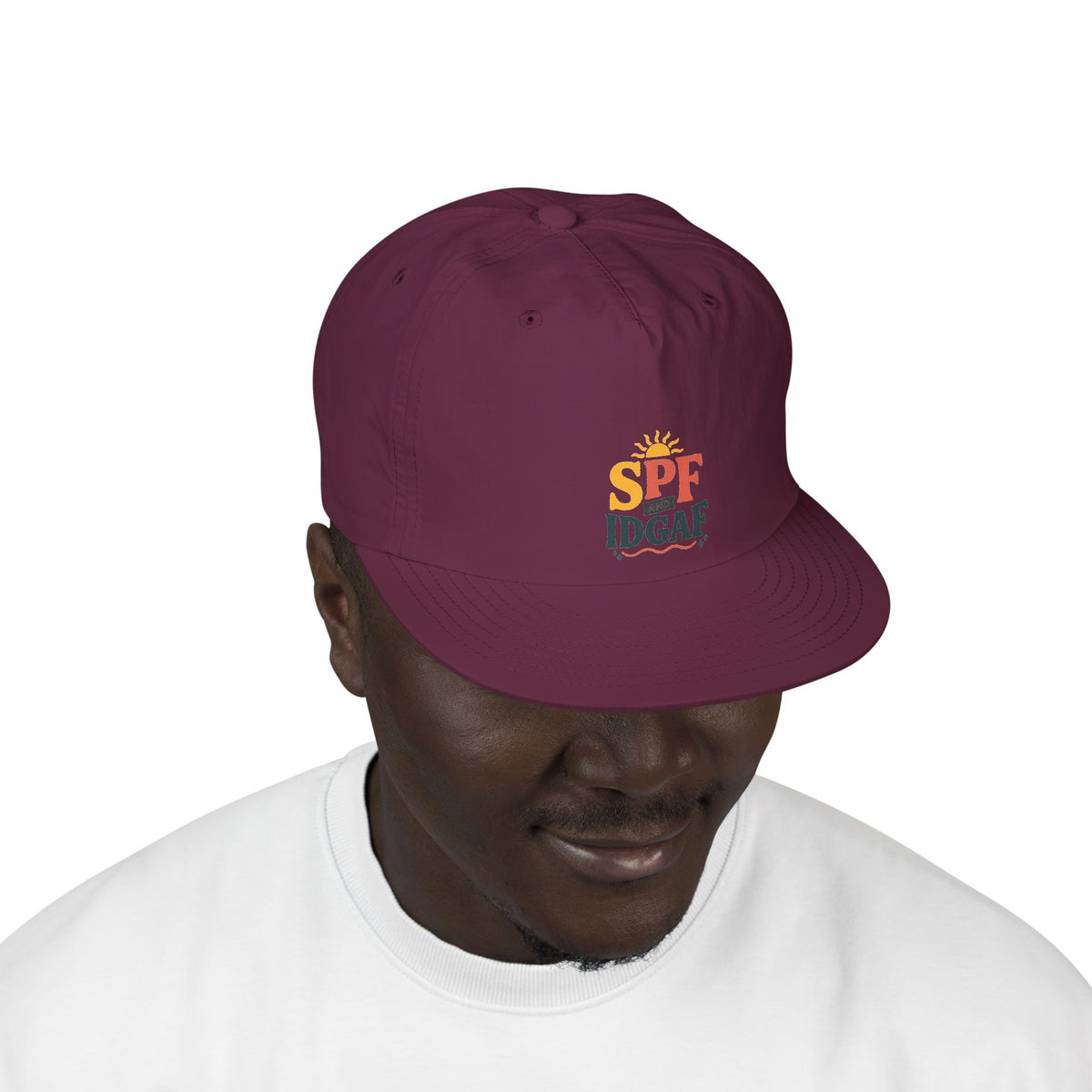 SPF IDGAF Surf Cap | Retro Sun Typography Hat