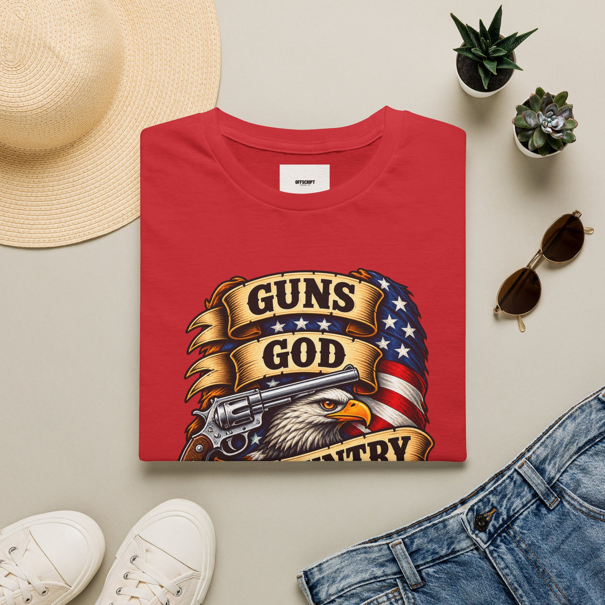 Guns God & Country Graphic T-Shirt