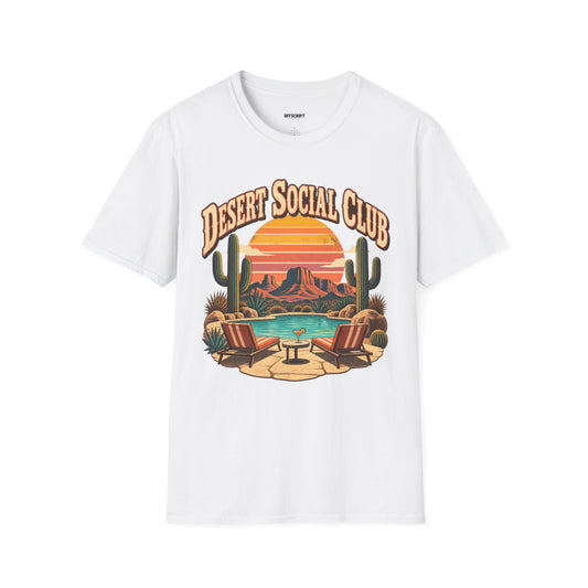 Desert Social Club T-Shirt — Vintage Southwest Poolside Graphic Tee