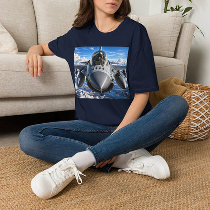 Fighter Jet Front View Tee — Military Aviation Pilot T-Shirt