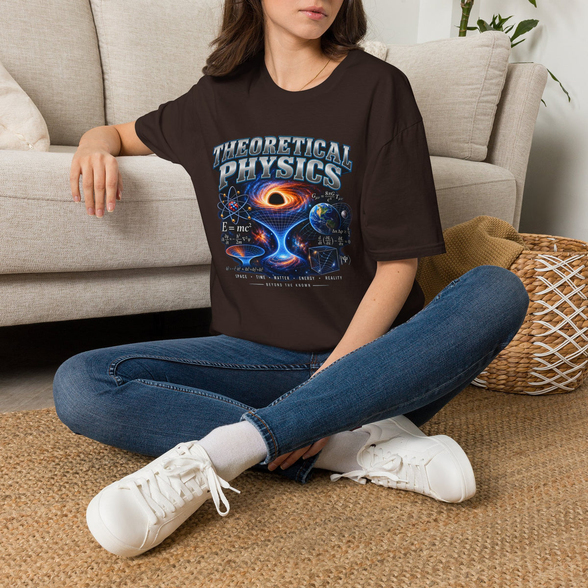 Theoretical Physics Graphic Tee — Science Galaxy Black Hole Design