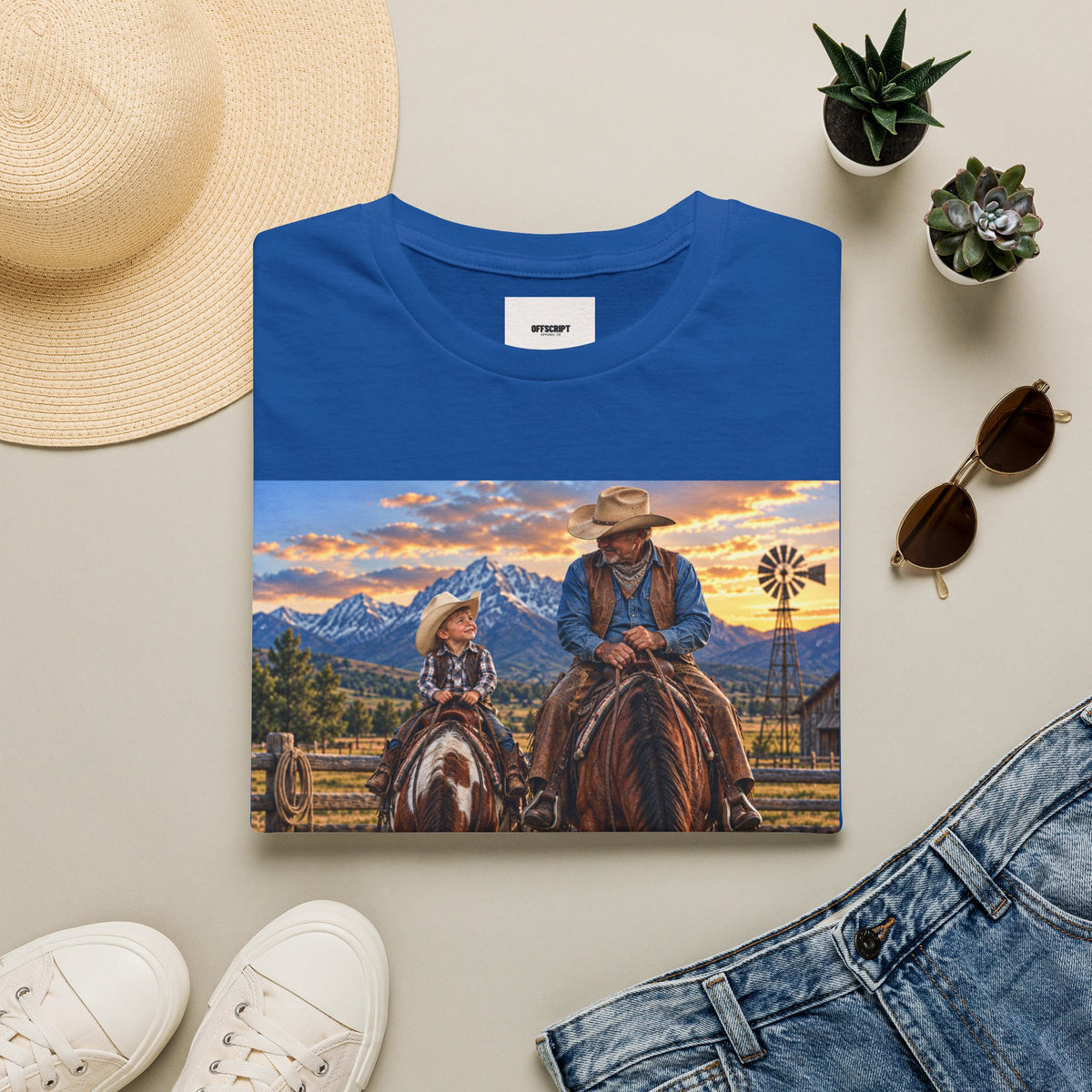 Cowboys Come in All Sizes T-Shirt — Father & Son Cowboy Western Tee