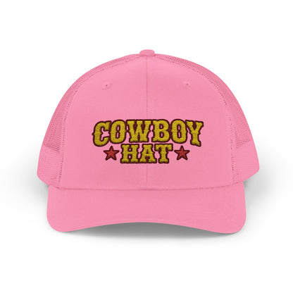 Cowboy Hat Snapback Trucker Cap – Western Rodeo Mesh Back Hat
