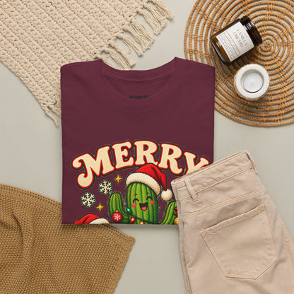 Merry Cactus Christmas Tee — Festive Holiday Cactus Shirt