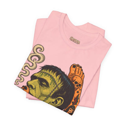 Vintage Frankenstein Smoking Monster T-Shirt